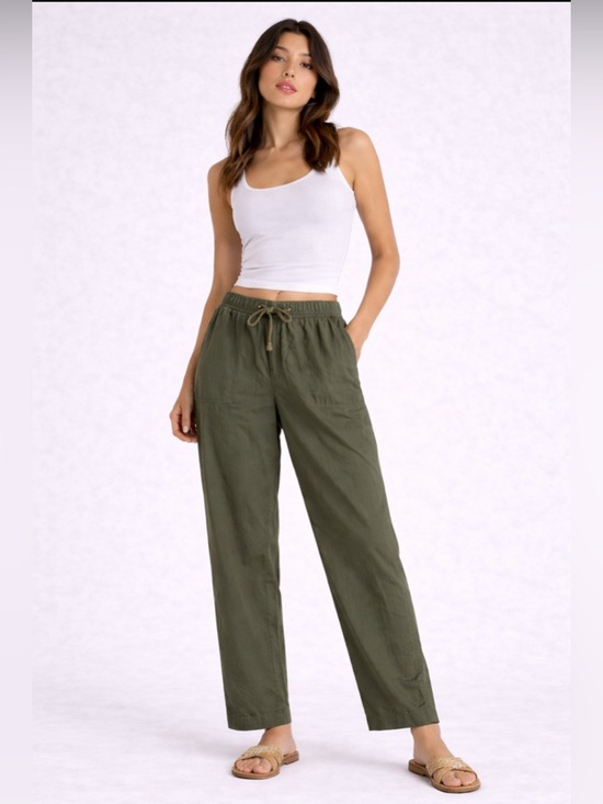 Lou & Grey Pants - Lou & Grey Relaxed Elastic Drawstring Waist Pants Size-Large Relaxed Resort Chic